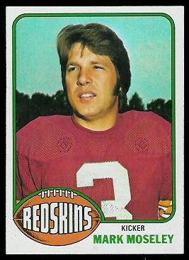 Mark Moseley 1976 Topps football card