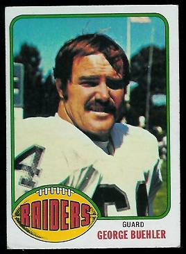 George Buehler 1976 Topps football card