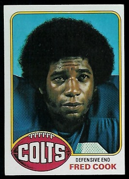 Fred Cook 1976 Topps football card
