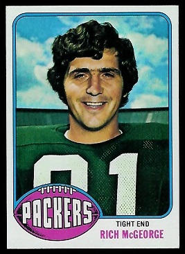 Rich McGeorge 1976 Topps football card
