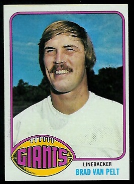 Brad Van Pelt 1976 Topps football card