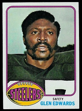 Glen Edwards 1976 Topps football card