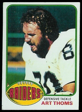 Art Thoms 1976 Topps football card