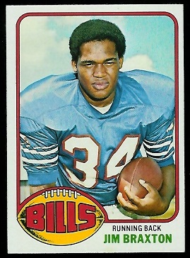 Jim Braxton 1976 Topps football card