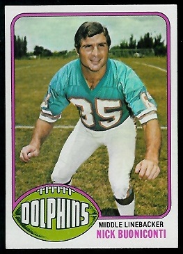 Nick Buoniconti 1976 Topps football card