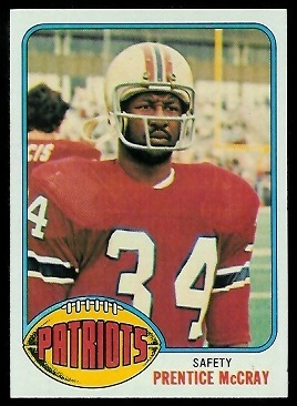 Prentice McCray 1976 Topps football card