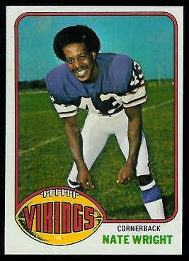 Nate Wright 1976 Topps football card