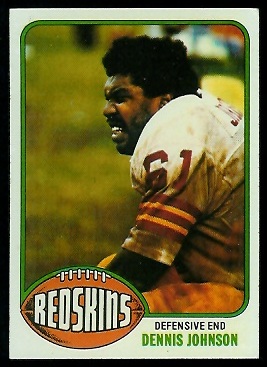 Dennis Johnson 1976 Topps football card