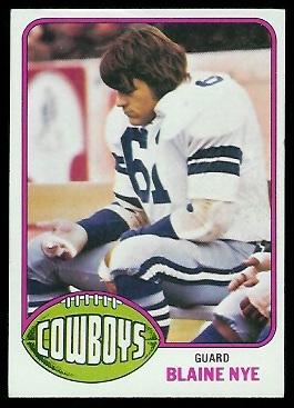 Blaine Nye 1976 Topps football card