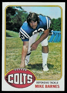 Mike Barnes 1976 Topps football card