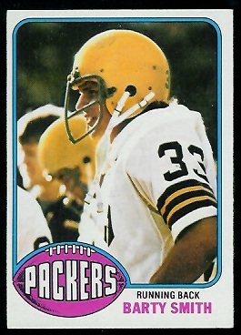 Barty Smith 1976 Topps football card