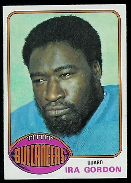 Ira Gordon 1976 Topps football card