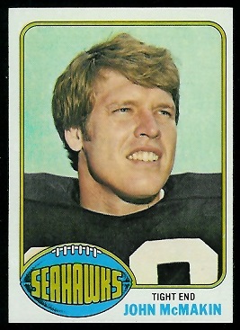 John McMakin 1976 Topps football card