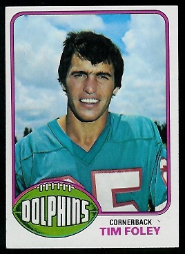 Tim Foley 1976 Topps football card