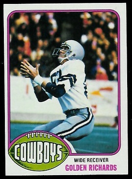 Golden Richards 1976 Topps football card