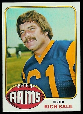 Rich Saul 1976 Topps football card