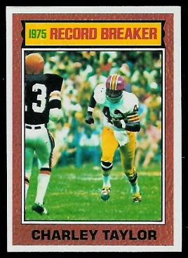 Charley Taylor: Record Breaker 1976 Topps football card