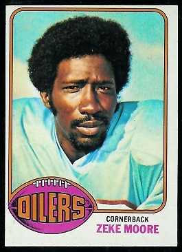 Zeke Moore 1976 Topps football card