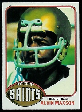 Alvin Maxson 1976 Topps football card