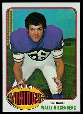 Wally Hilgenberg 1976 Topps football card