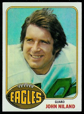 John Niland 1976 Topps football card