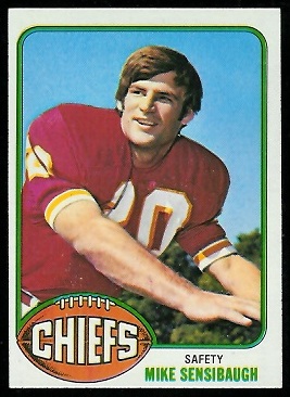 Mike Sensibaugh 1976 Topps football card