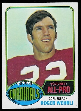 Roger Wehrli 1976 Topps football card