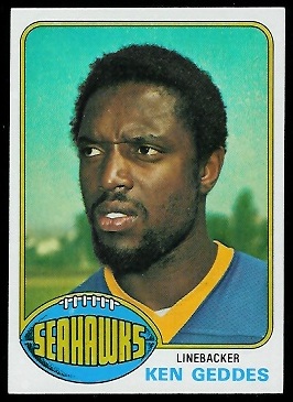 Ken Geddes 1976 Topps football card Ken Geddes 1976 Topps football card