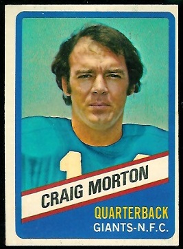 Craig Morton 1976 Wonder Bread football card