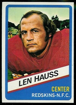 Len Hauss 1976 Wonder Bread football card