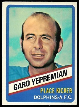 Garo Yepremian 1976 Wonder Bread football card