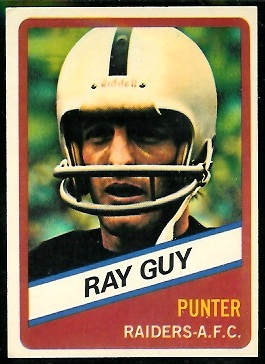 Ray Guy 1976 Wonder Bread football card