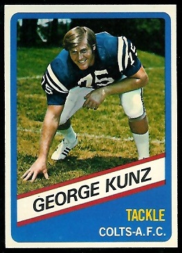 George Kunz 1976 Wonder Bread football card