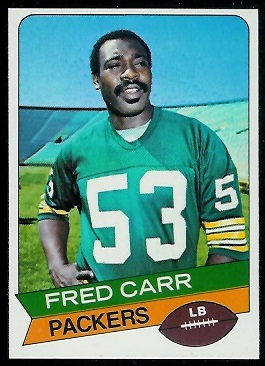 Fred Carr 1977 Holsum Bread football card