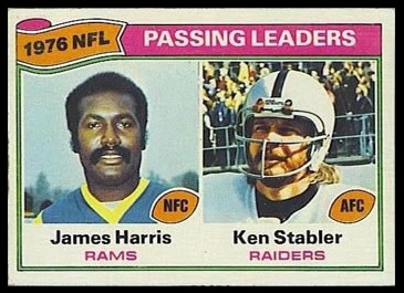 Passing Leaders 1977 Topps football card