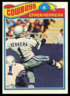 Efren Herrera 1977 Topps football card