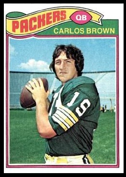 Carlos Brown 1977 Topps football card