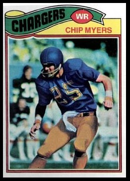 Chip Myers 1977 Topps football card