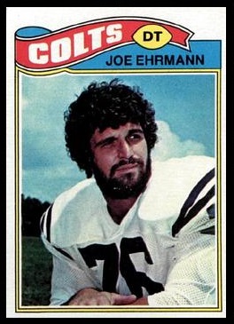 Joe Ehrmann 1977 Topps football card