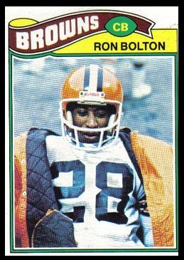 Ron Bolton 1977 Topps football card