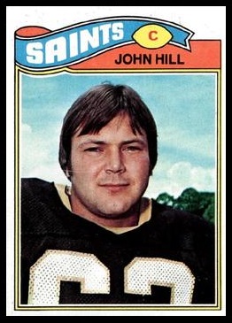 John Hill 1977 Topps football card