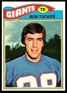 Bob Tucker 1977 Topps football card