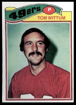 Tom Wittum 1977 Topps football card