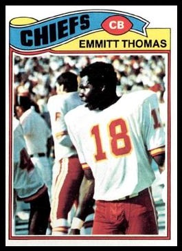 Emmitt Thomas 1977 Topps football card