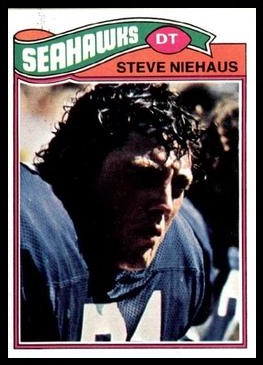 Steve Niehaus 1977 Topps football card