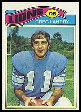 Greg Landry 1977 Topps football card