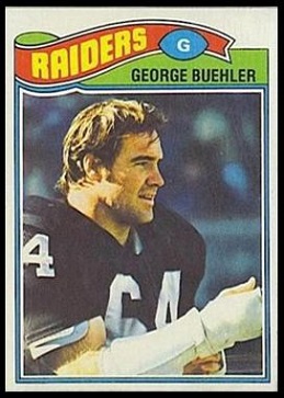 George Buehler 1977 Topps football card