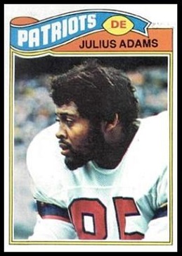 Julius Adams 1977 Topps football card