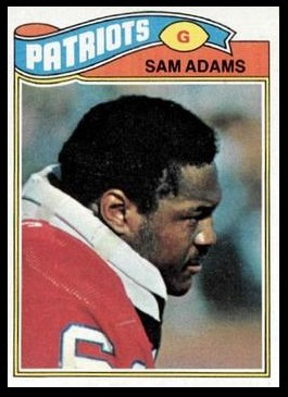 Sam Adams 1977 Topps football card