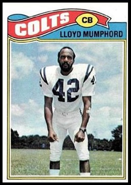 Lloyd Mumphord 1977 Topps football card